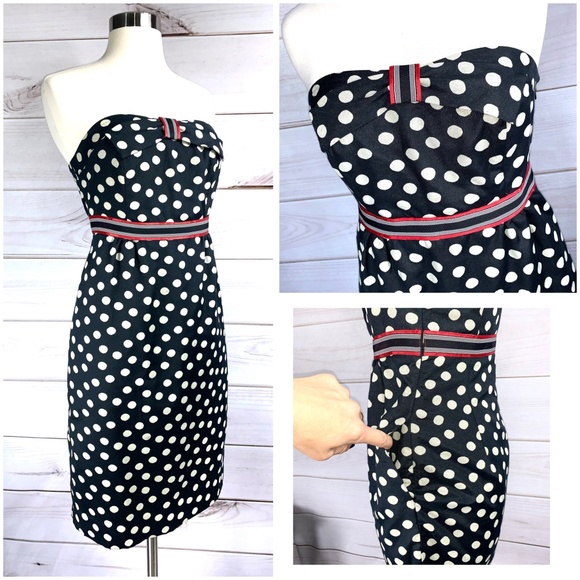 Maeve Dresses & Skirts - |•MAEVE•| Anthropologie Polkadot Strapless Dress
